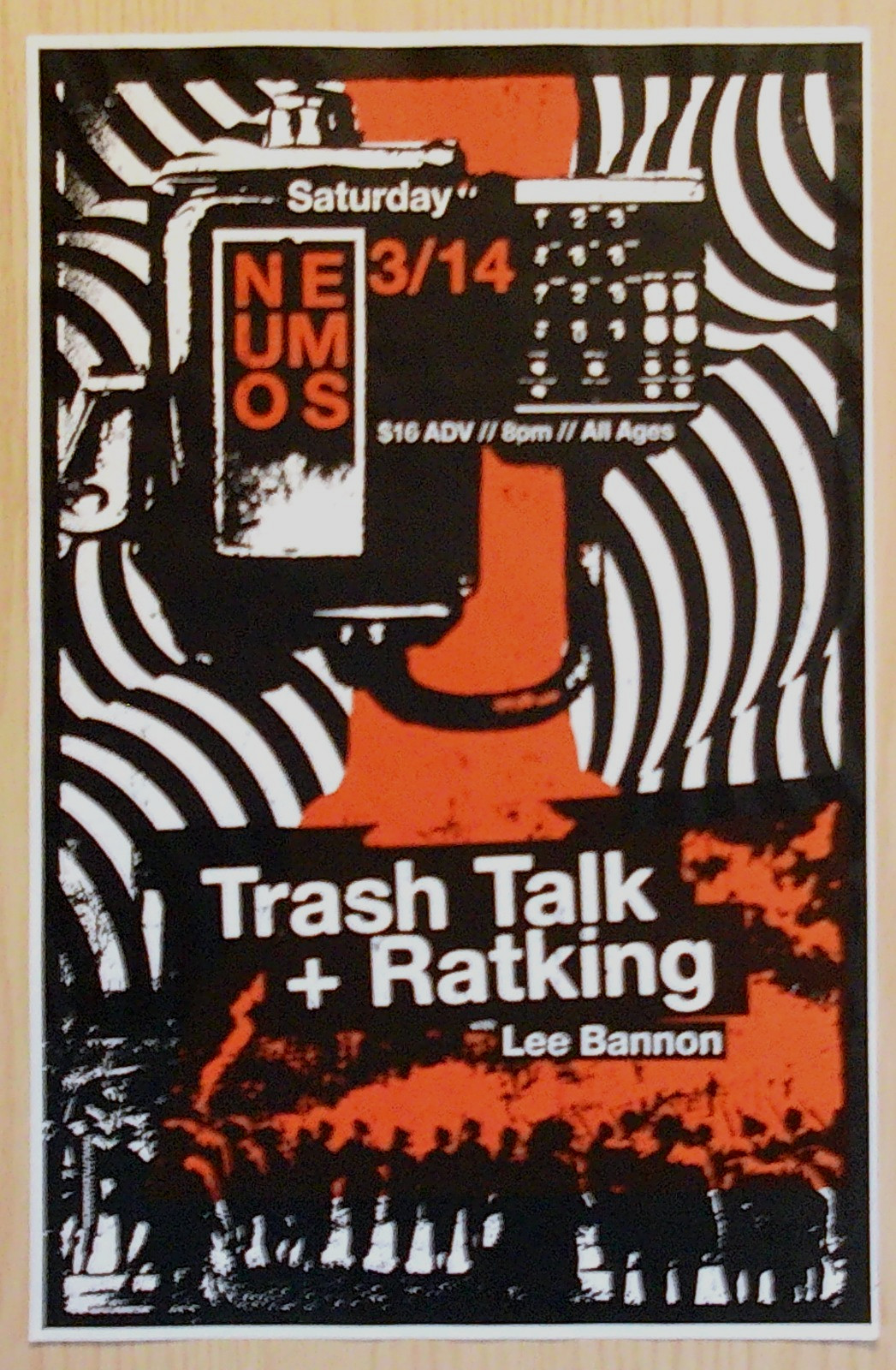 Trash Talk + Ratking + Lee Bannon 2026 Original Concert Show Flyer Poster