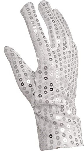 MICHAEL JACKSON SEQUIN GLOVE SILVER – BILLIE JEAN NEW!! Free Shipping
