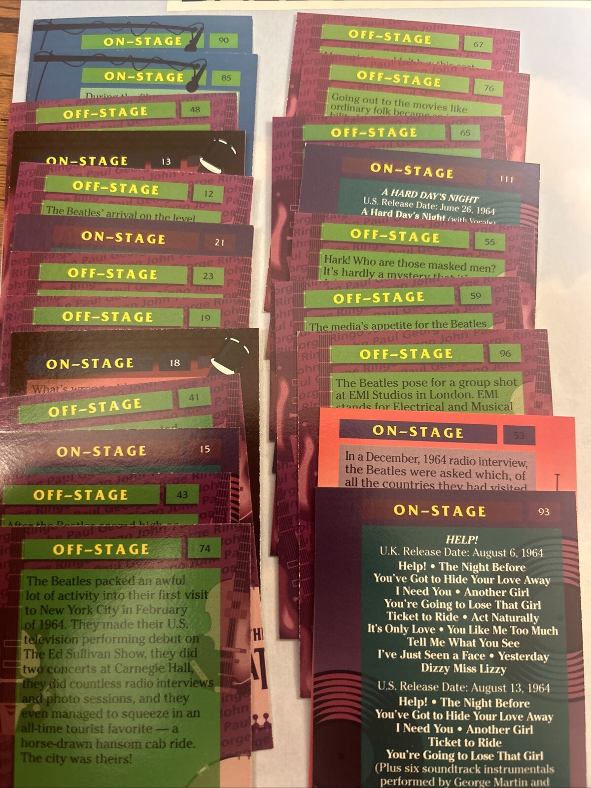 Beatles Collection 1993 Apple Corps 53 Card Lot! #2 No Duplicates NM+ Free SH