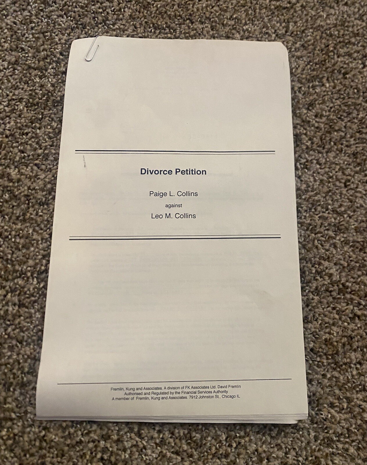 The Vow – Rachel McAdams & Channing Tatum Production Prop Divorce Petition! COA