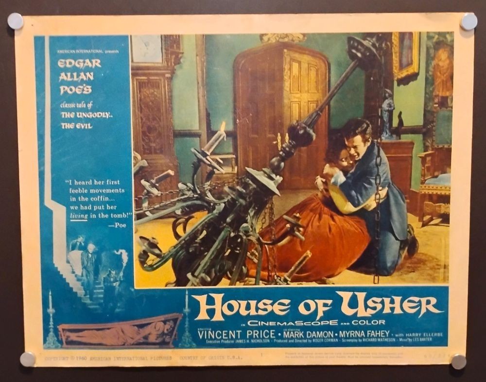 HOUSE OF USHER Lobby Card #1 Vincent Price Roger Corman 1960 *Hollywood Posters*