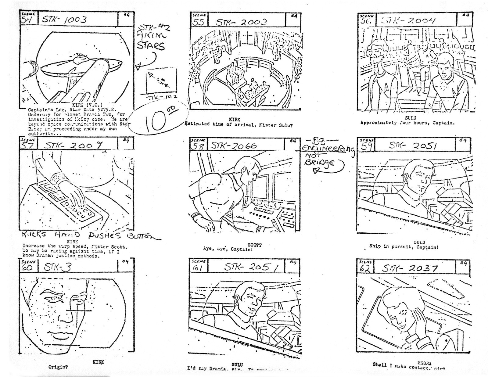 Animated Star Trek “Albatross” Script, Storyboard, Model Sheets – Reprint