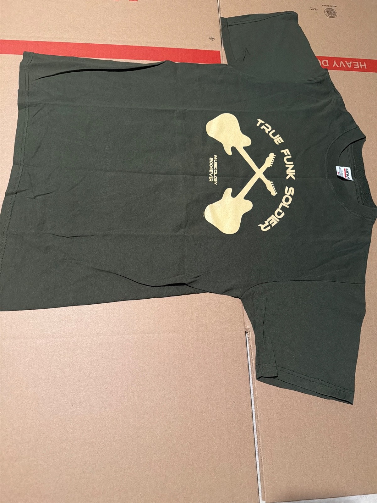 Vintage 2004 Prince Musicology Tour Shirt True Funk Soldier Olive Green Size M
