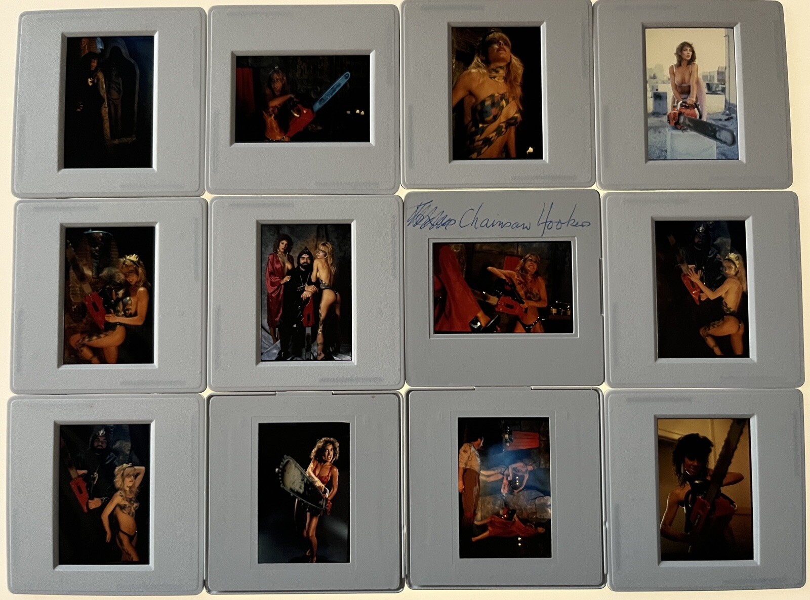 HOLLYWOOD CHAINSAW HOOKERS 12x 35mm Scream Queens Portraits slides transparencys