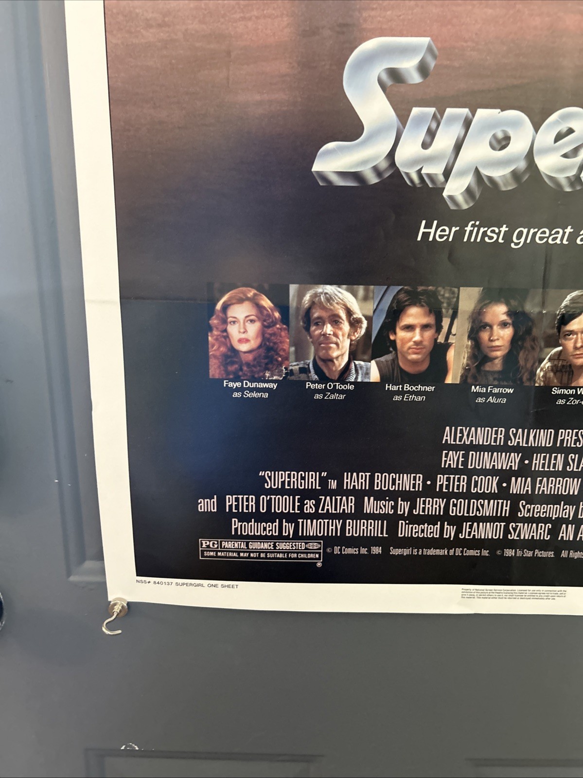 ORIGINAL VINTAGE 27×41 ONE SHEET US MOVIE POSTER 1984 SUPERGIRL DC Comics