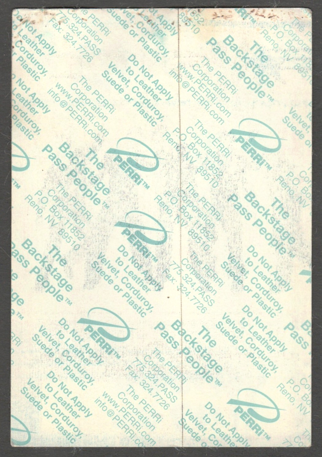 N Sync No Strings Attached Tour 2000 Backstage Working Pass Los Angeles