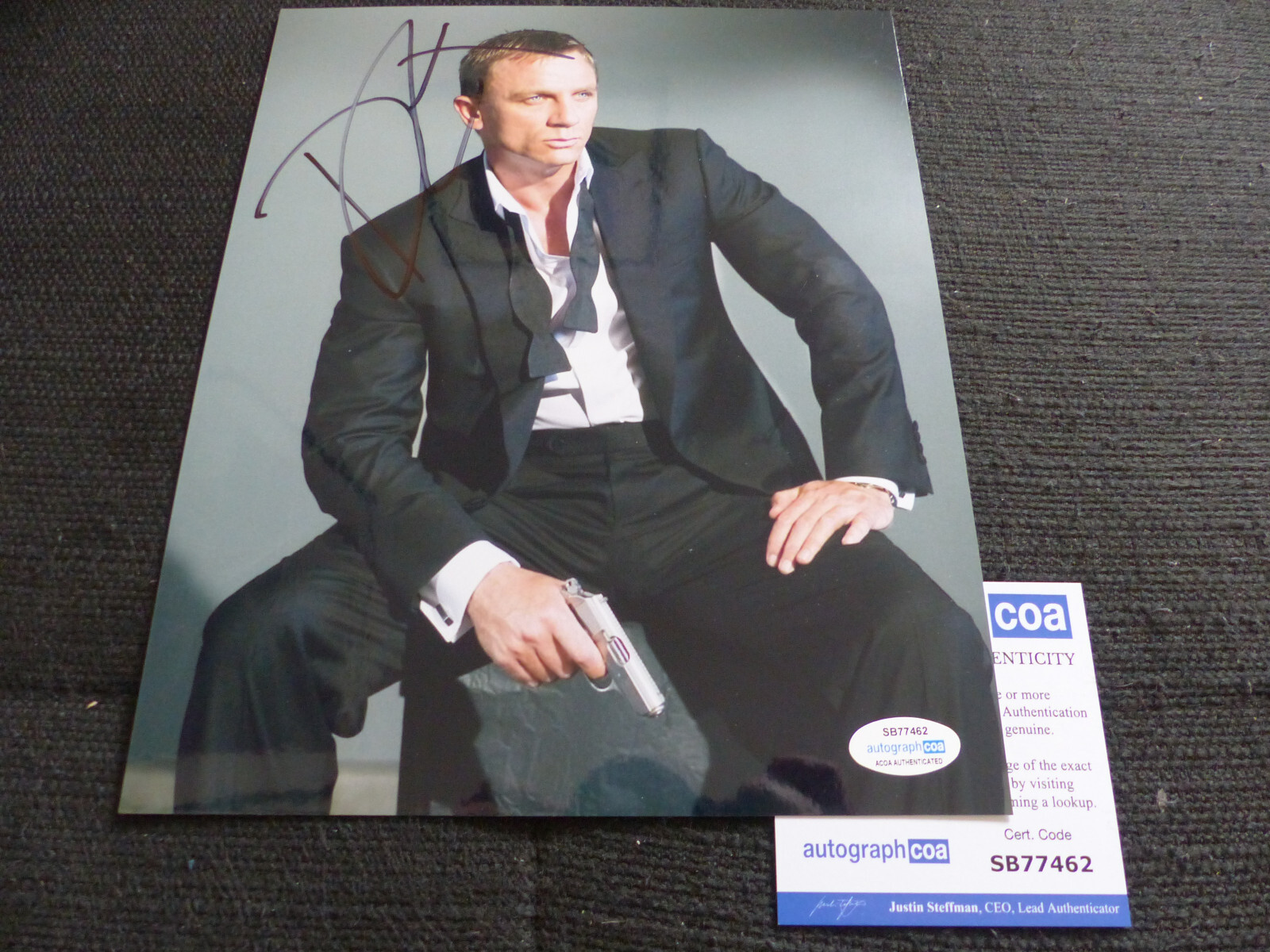 DANIEL CRAIG signed autograph 8×10 Photo Autographed InPerson ACOA COA