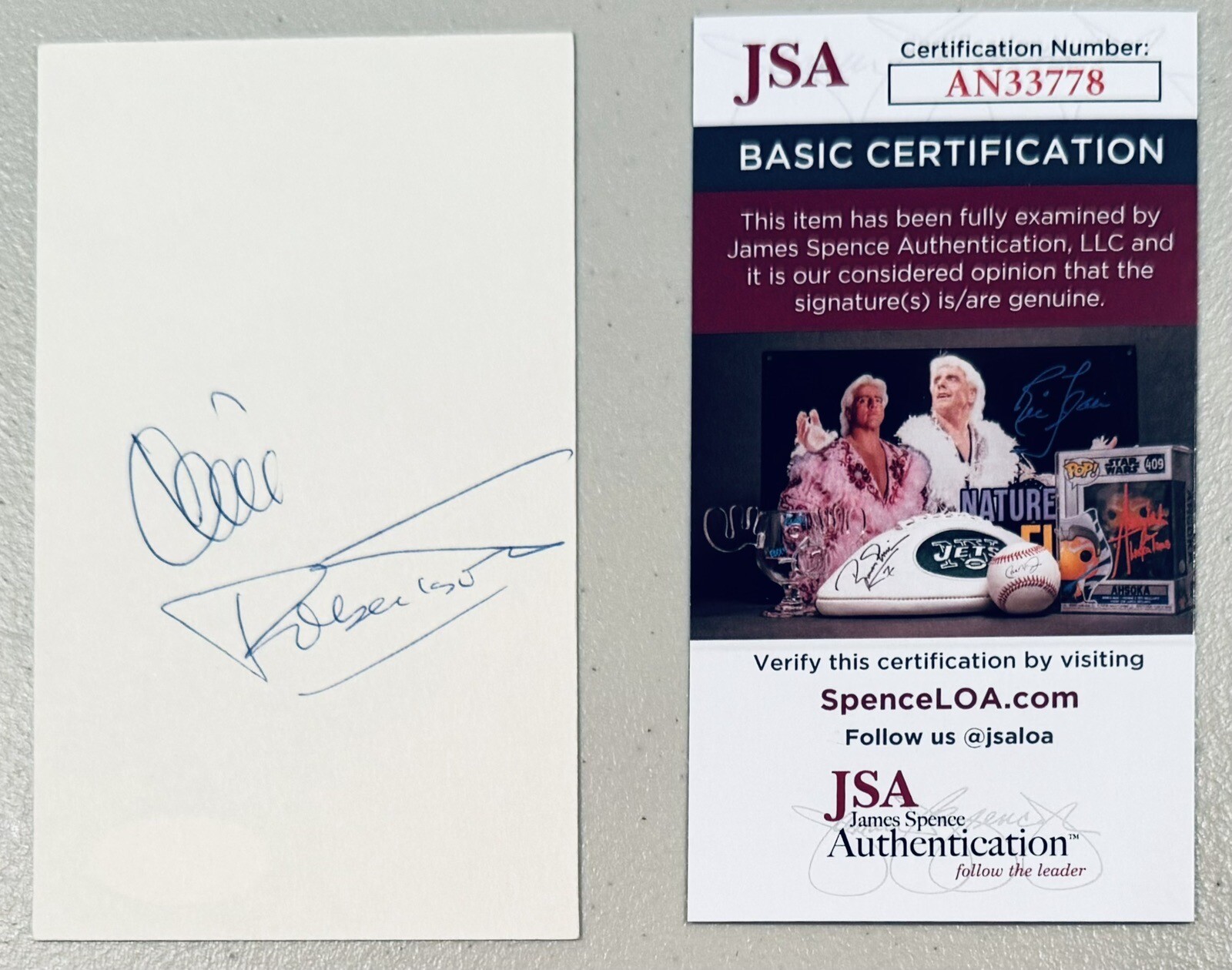 Cliff Robertson Signed Autographed 3×5 Card JSA Cert Spider-Man PT 109 Charly