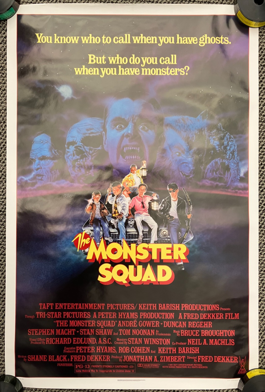 one sheet THE MONSTER SQUAD rolled 27×41 original one-sheet 1987
