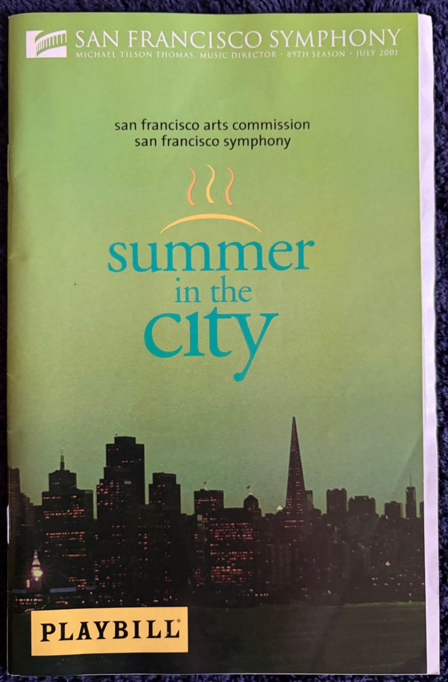 San Francisco Symphony Playbill Jul ’01 Summer in the City Sweeney Todd