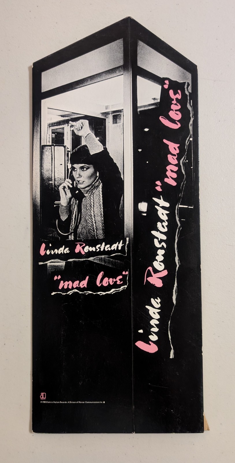 Vtg 1980 Linda Ronstadt “Mad Love” Album Promo Record Store Counter Display Rare