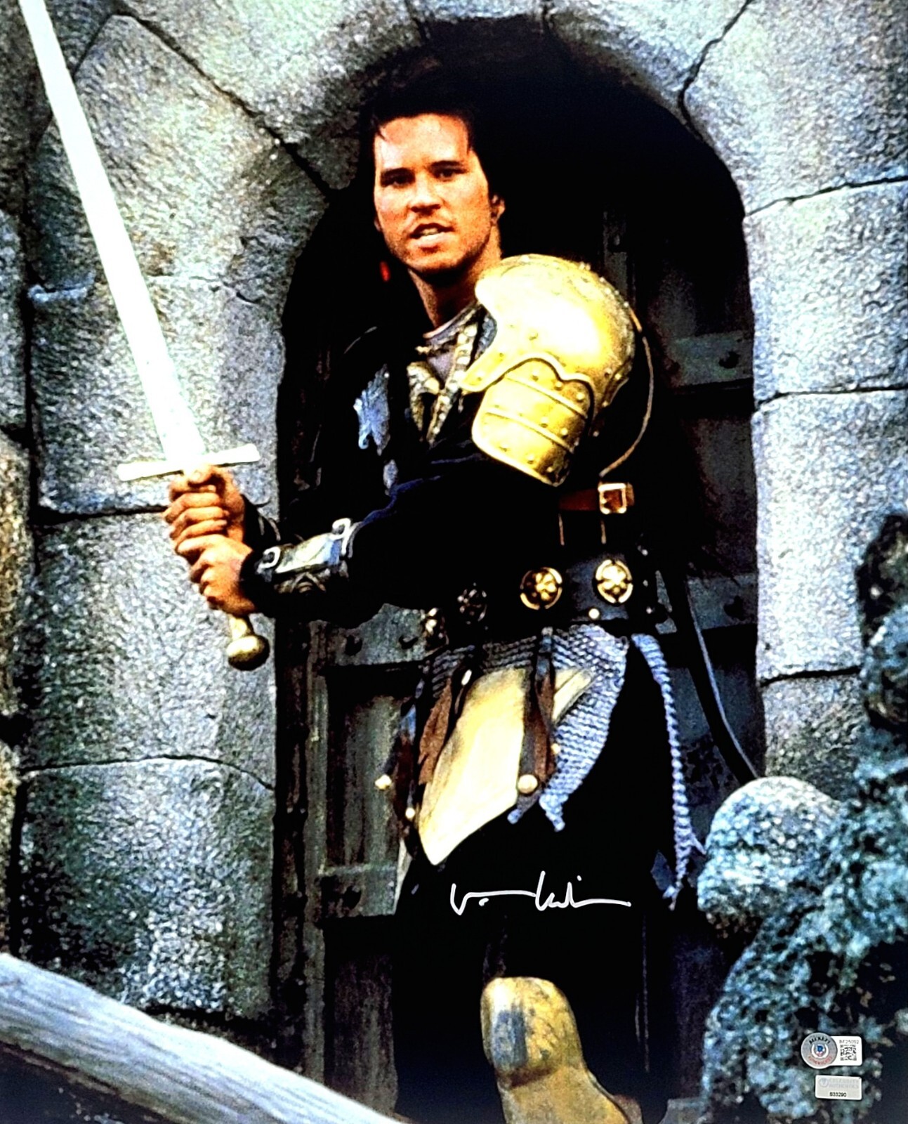 VAL KILMER Signed Autographed WILLOW “Madmartigan” 16×20 Photo Beckett BAS