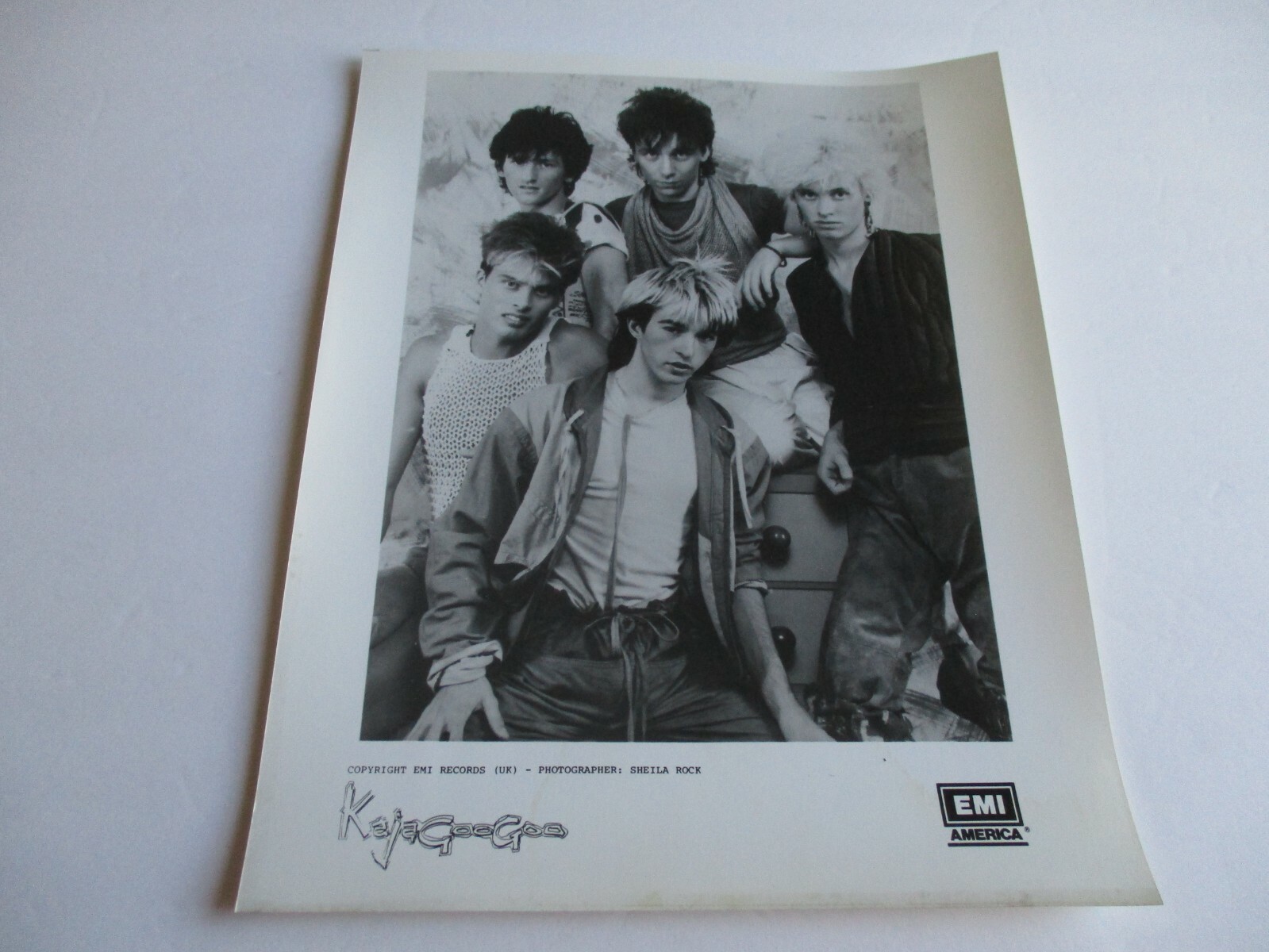 KAJAGOOGOO 8 X 10 Glossy Black & White 1980’s Vintage Picture Promotional EMI