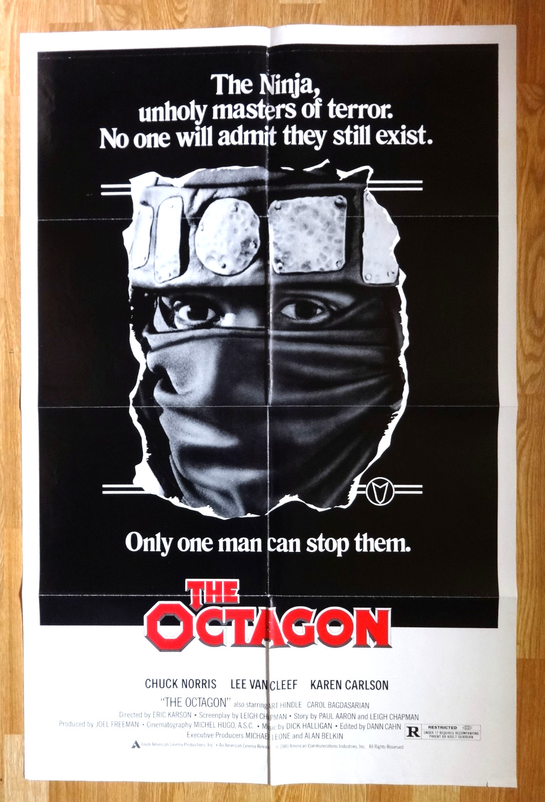 THE OCTAGON – Chuck Norris Thriller – 27×41″ – 1980 Original Movie poster