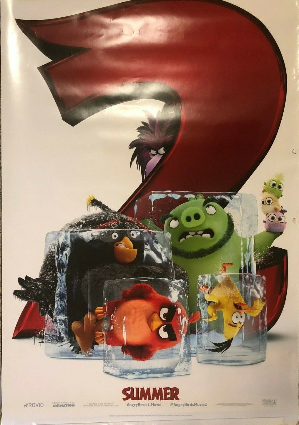 2019 The Angry Birds Movie 2 Movie Poster Jason Sudeikis, Josh Gad, Leslie Jones