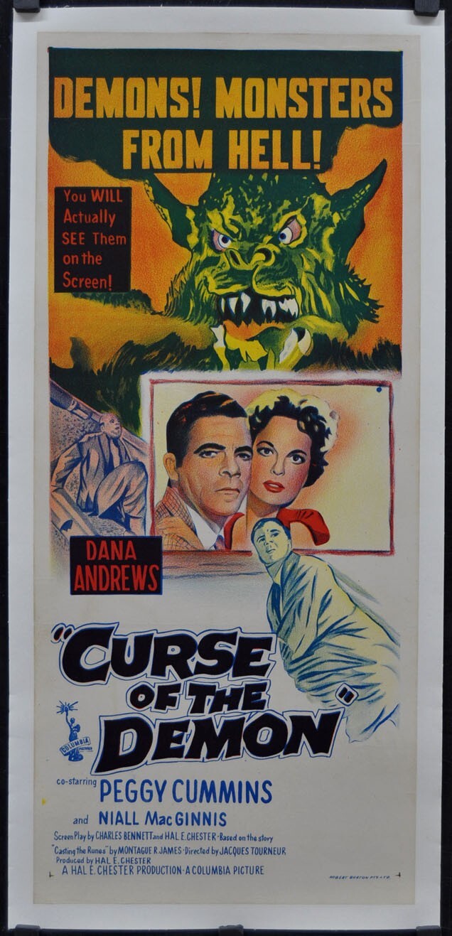 Curse Of The Demon /Night Of The Demon 1957 14X30 LB AUSTRALIAN MOVIE POSTER