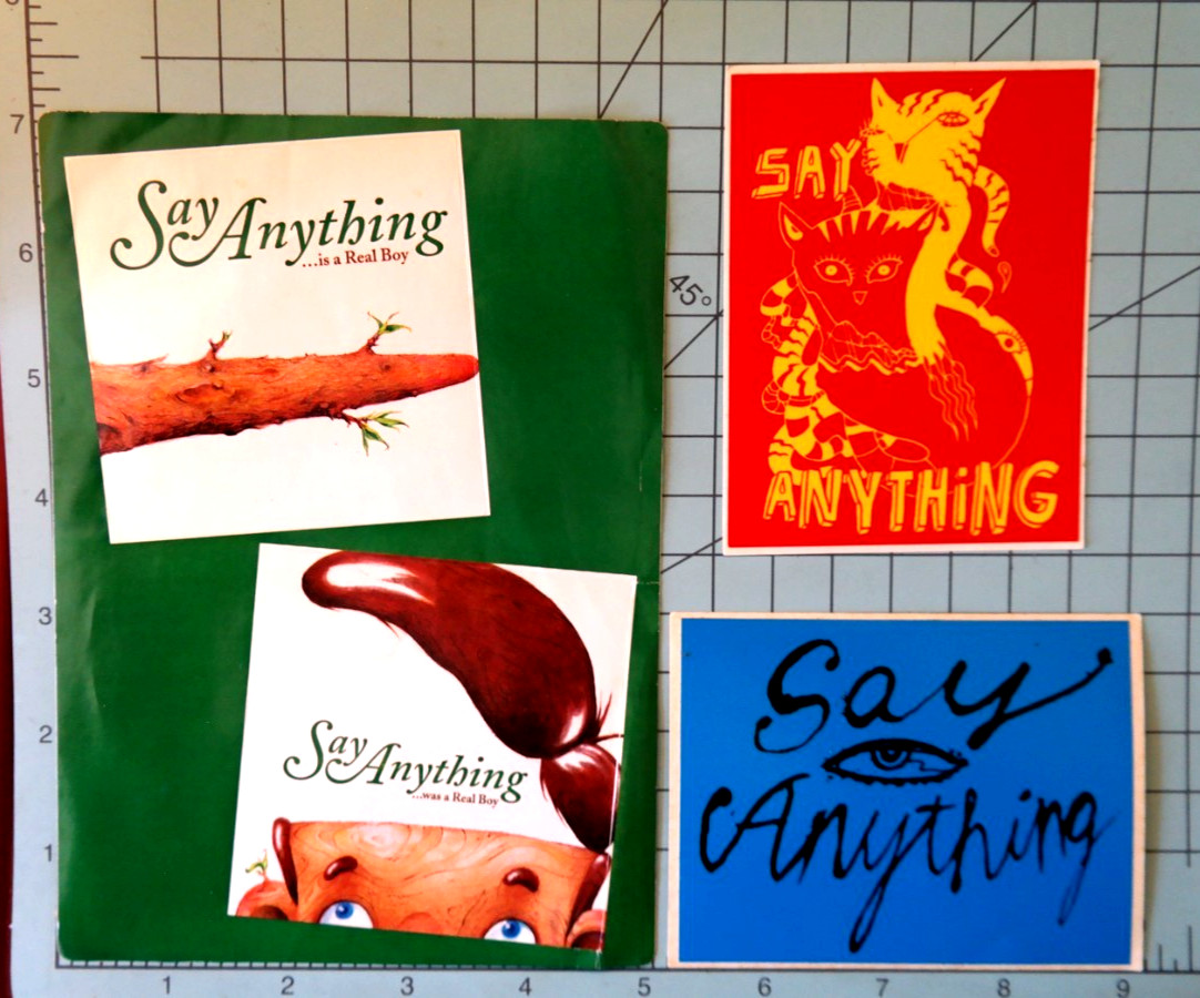Say Anything “is a Real Boy” vintage album release sticker + 2, pop punk, skate