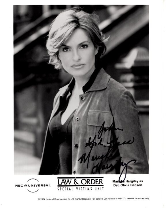 MARISKA HARGITAY Autographed Signed 8×10 Photograph – To John