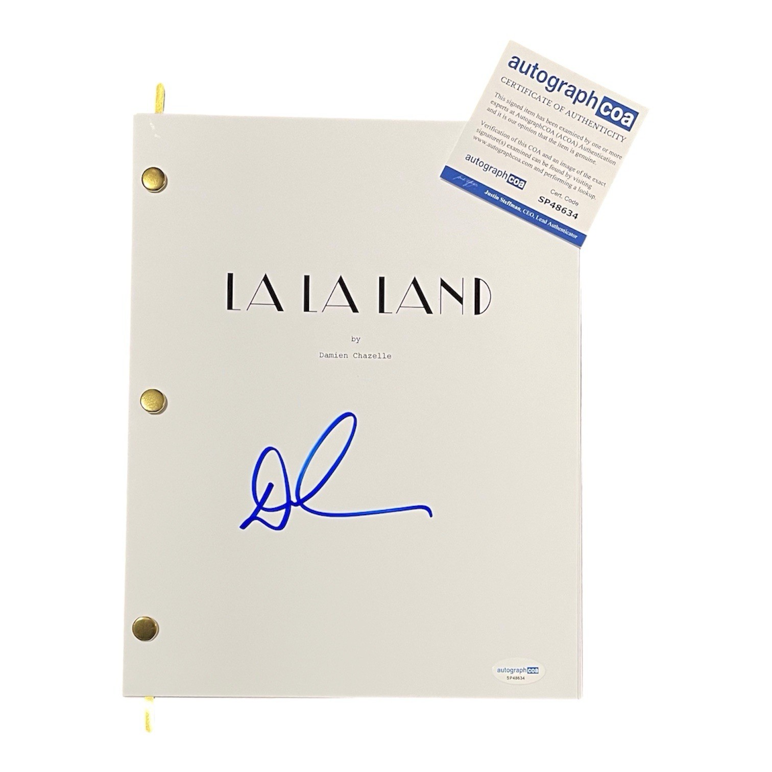 Damien Chazelle Signed Autographed La La Land Full Movie Script ACOA