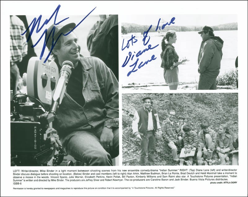 INDIAN SUMMER MOVIE CAST – AUTOGRAPHED SIGNED PHOTOGRAPH WITH CO-SIGNERS