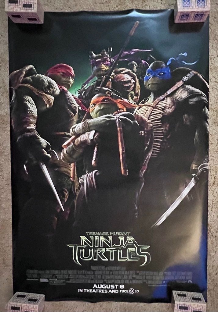 Teenage Mutant Ninja Turtles 2014 2-Sided Movie Poster 27×40 Will Arnett ROLLED