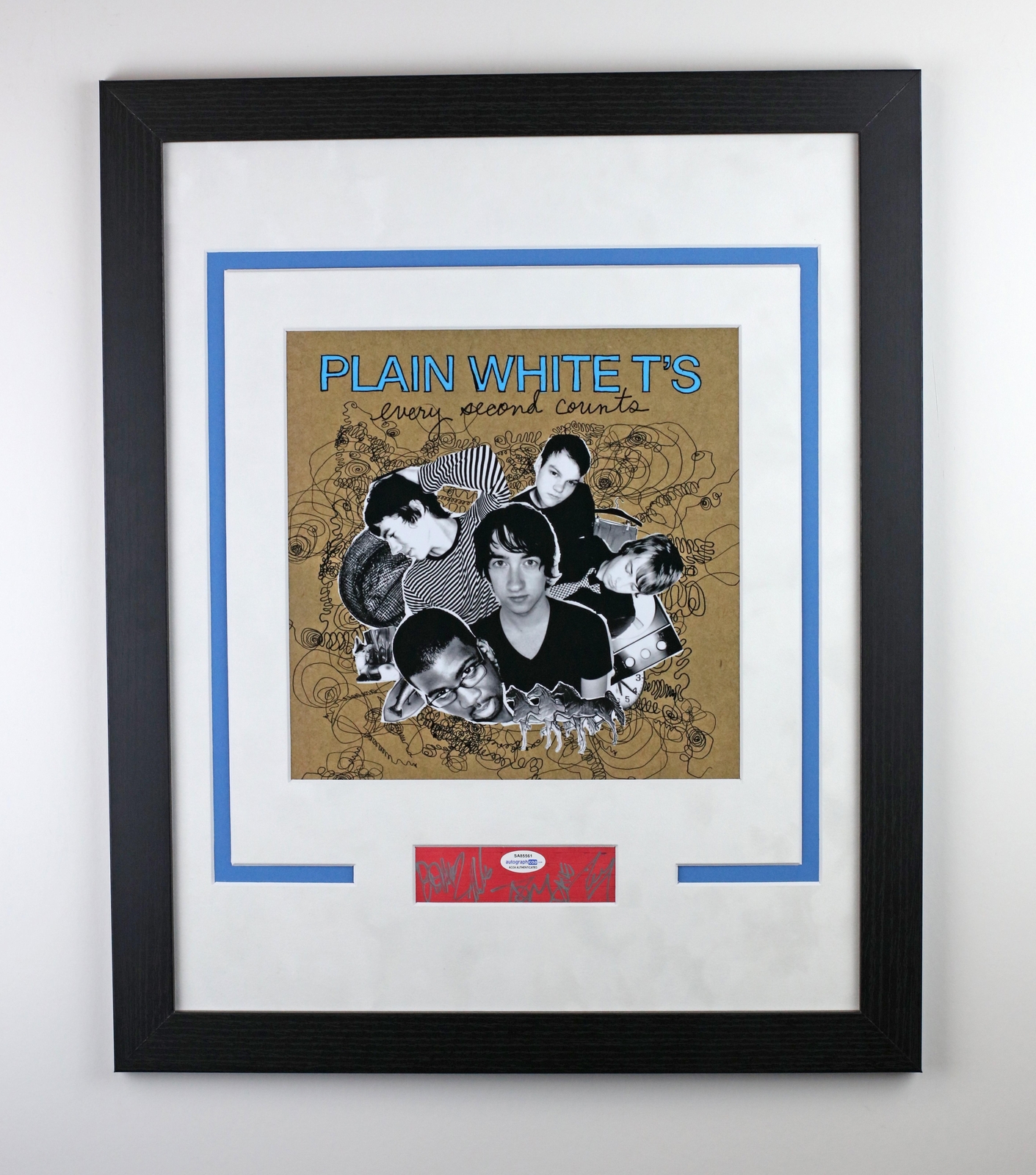 Plain White T’s “Every Second Counts” AUTOGRAPH Signed Framed 16×20 Display ACOA