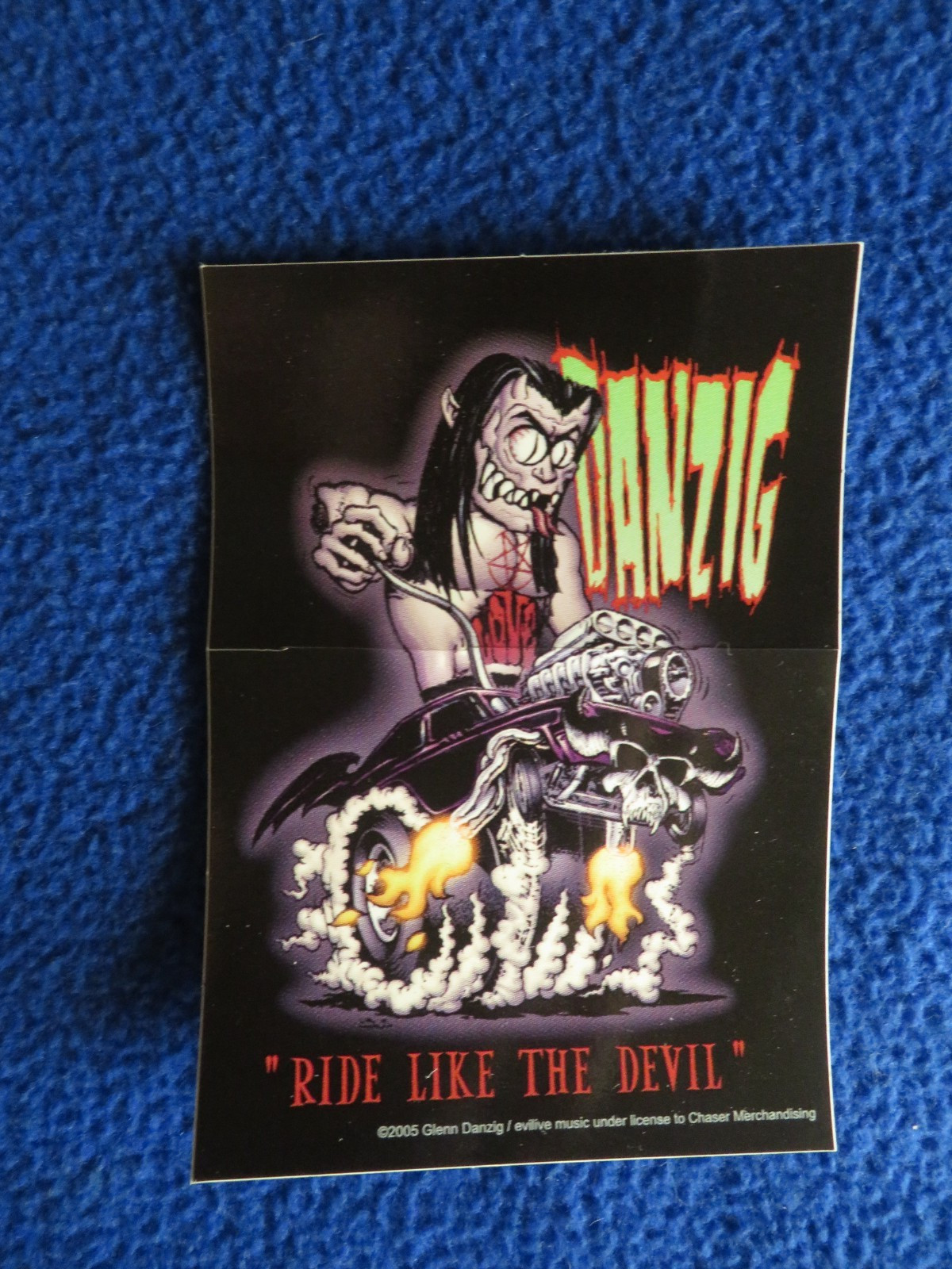 GLENN DANZIG “RIDE LIKE THE DEVIL” 4 IN STICKER 2005