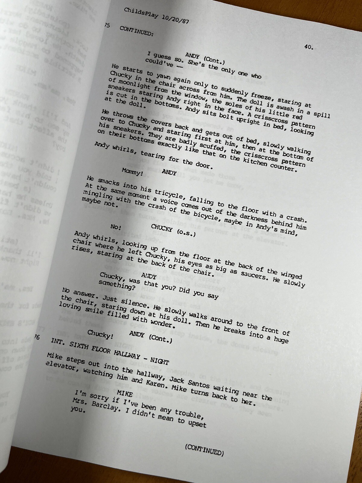 Child’s Play Script Signed- Autograph Reprints- 119 Pages- Chucky- Horror Movies