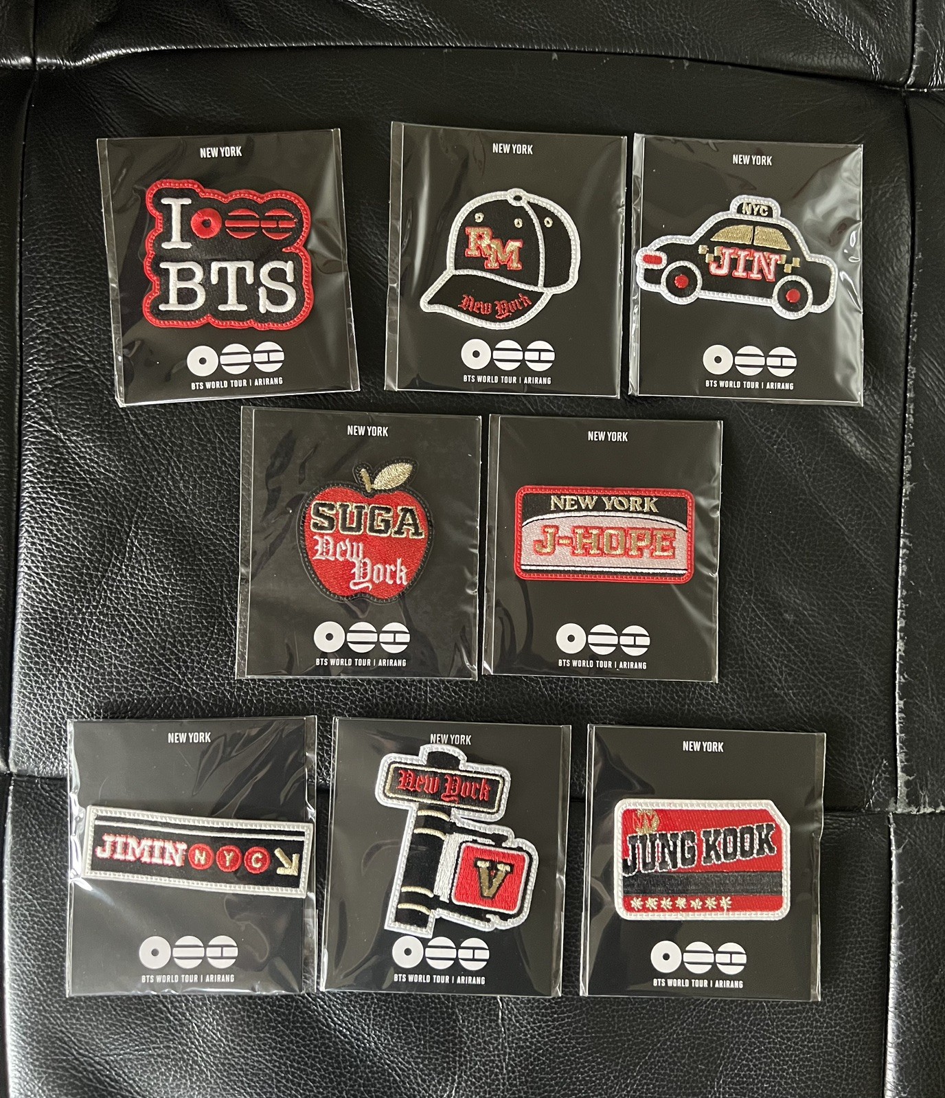BTS Arirang New York Pop Up Exclusive Embroidery Pin Badge (FULL SET)