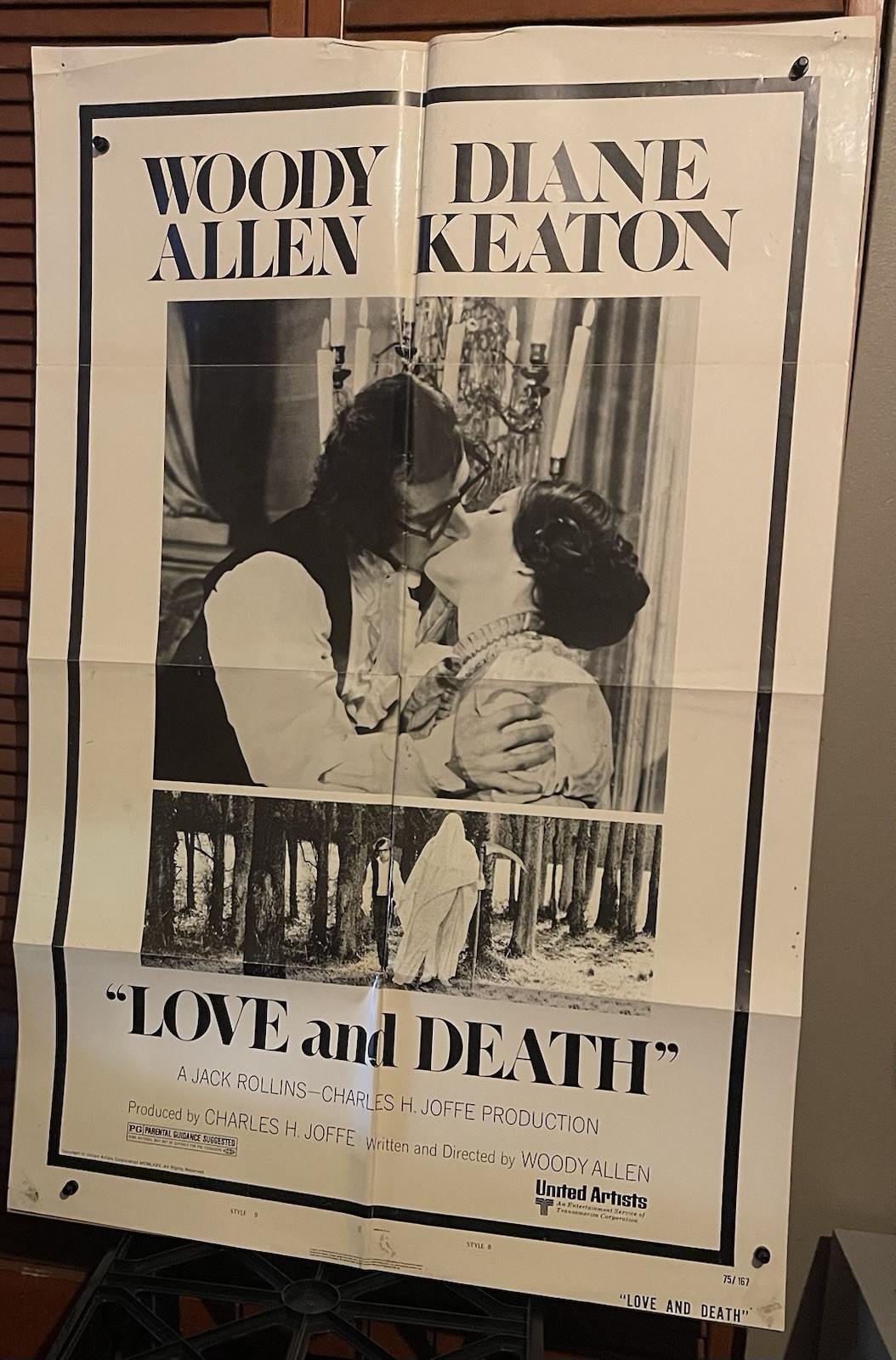 LOVE & DEATH Movie Poster Diane Keaton Woody Allen 41 X 27 Folded See All Pix