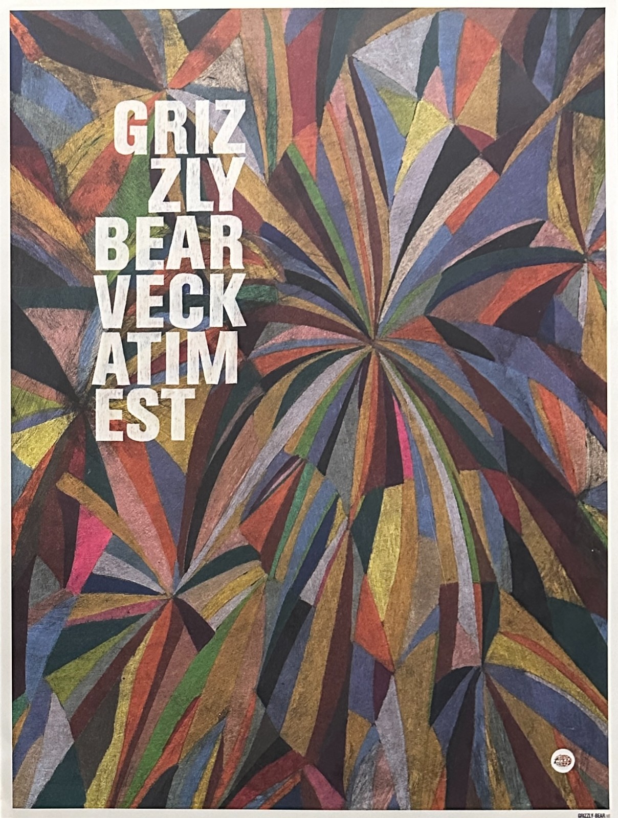 Grizzly Bear Veckatimest Promo Poster 18×24 Vintage 2009 Warp Records Indie Rock