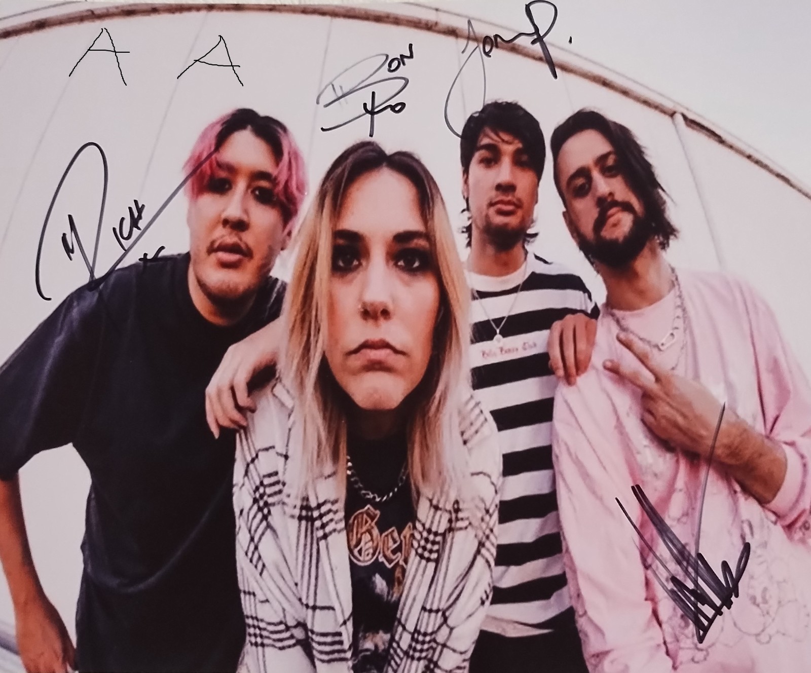 STAND ATLANTIC WAS HERE SIGNED CD PROMO PHOTO PREPRINT F.E.A.R. PINK ELEPHANT