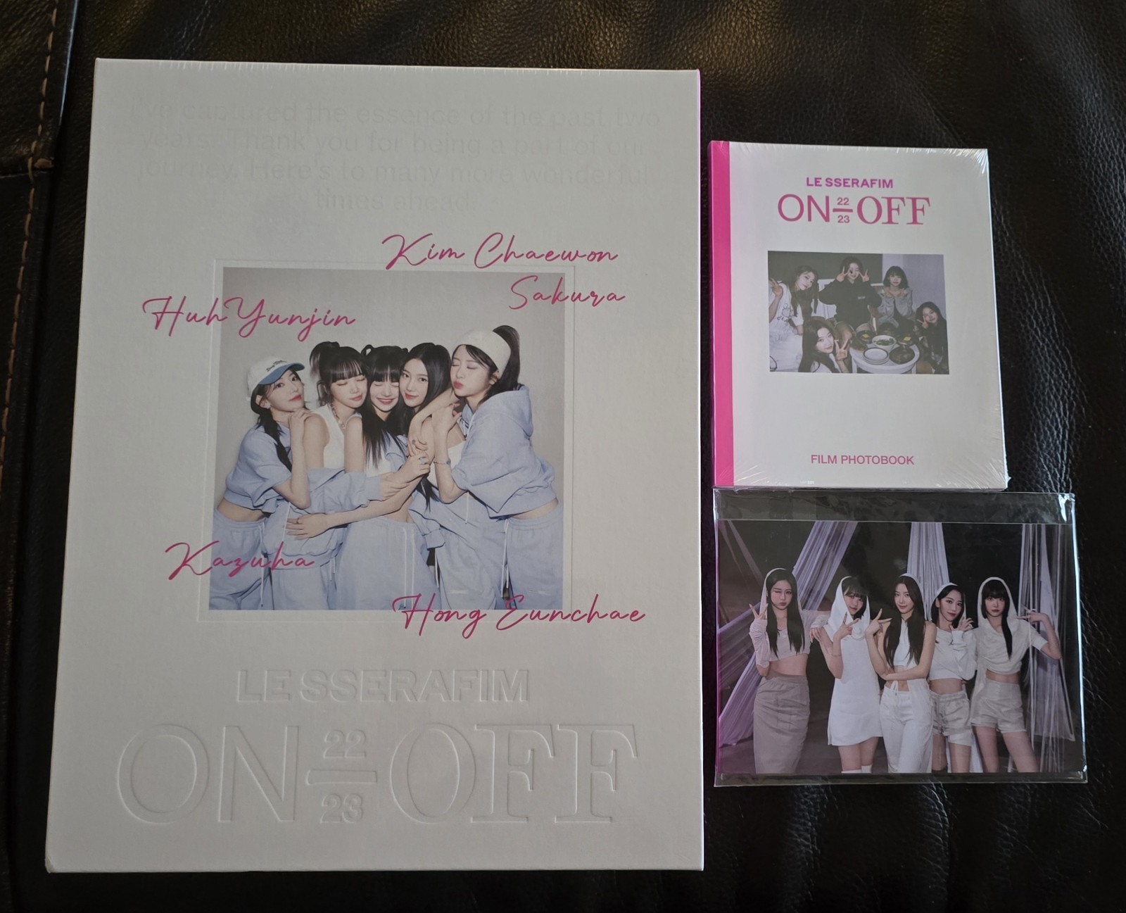 Kpop Lesserafim On/Off Set *Sealed* Mint Condition. USA Seller. Fast Shipper.