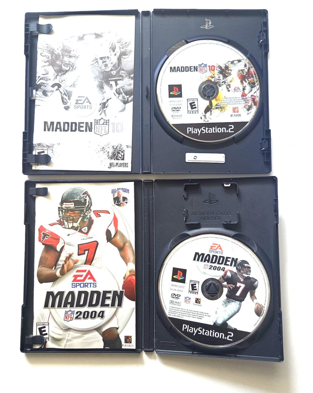 SONY PS 2 LOT 2 Madden NFL 4 and Mdden NFL 10 Bundle Both w/ Documentation