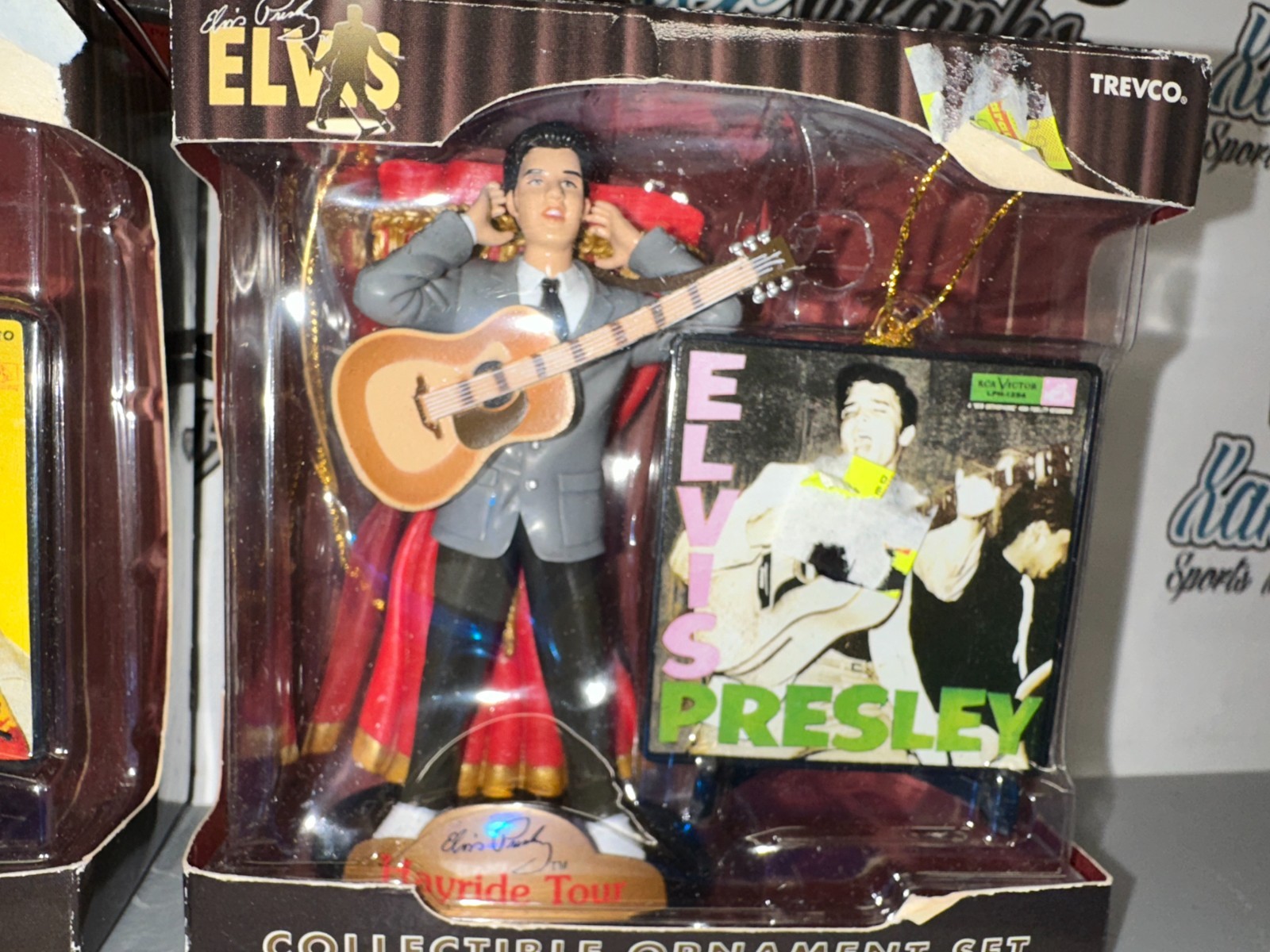 LOT OF 3 ELVIS PRESLEY X-MAS CHRISTMAS ORNAMENTS NEW IN ORIGINAL BOX TREVCO