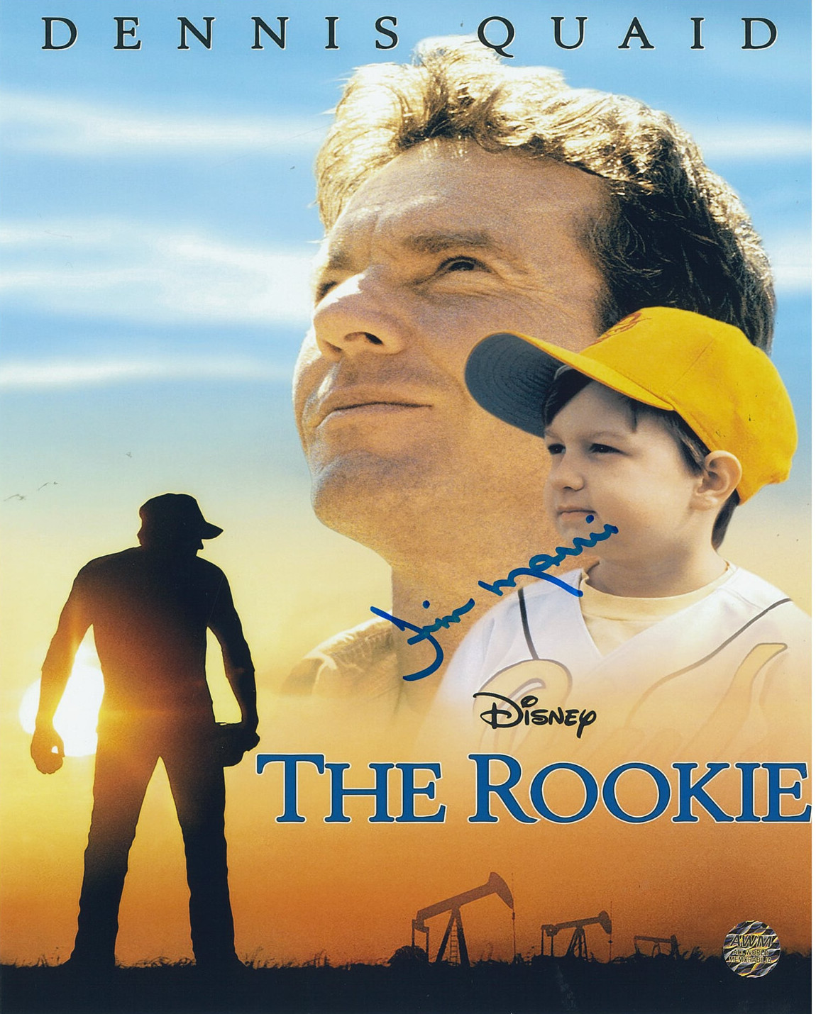 Jim Morris Signed “The Rookie” 8×10 Photo (AWM COA)