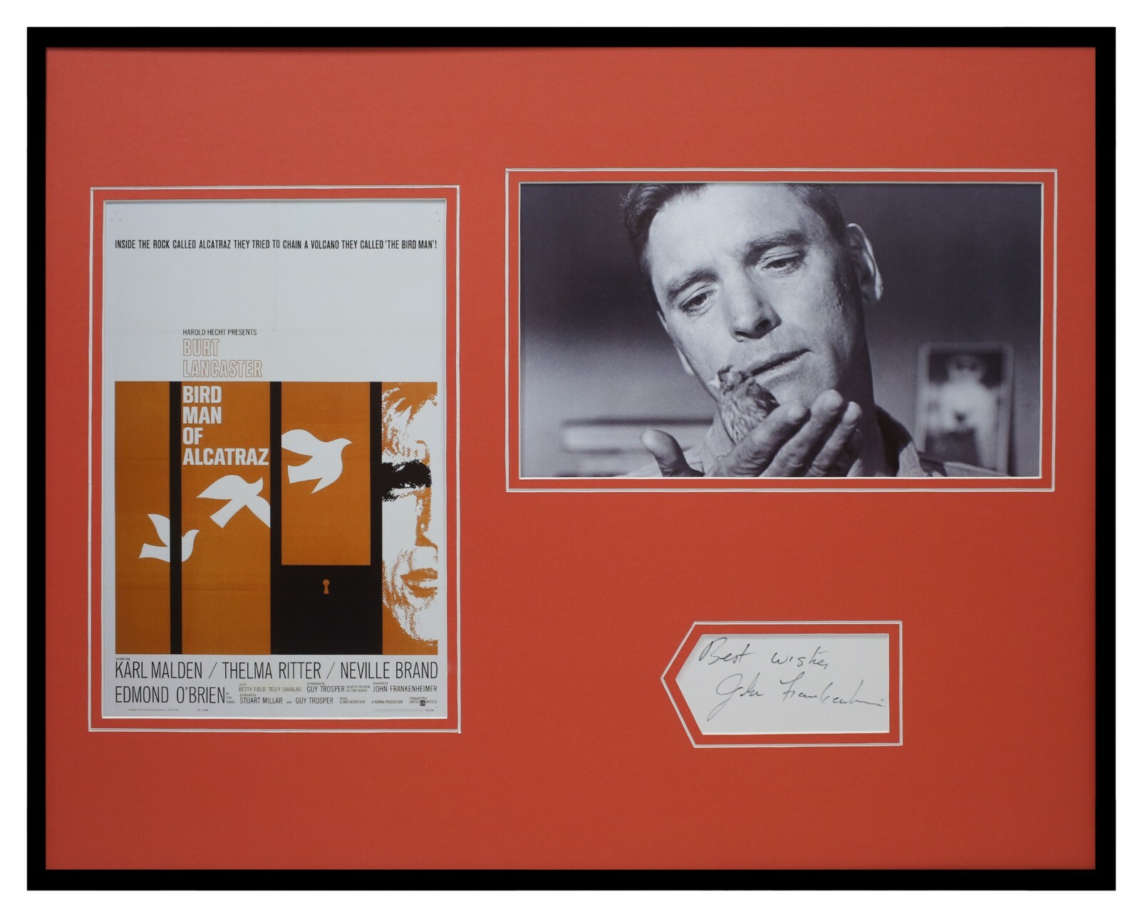 John Frankenheimer Signed Framed 16×20 Photo Set Birdman of Alcatraz