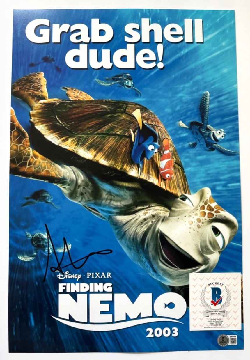 ANDREW STANTON SIGNED FINDING NEMO 12X18 MOVIE POSTER PHOTO DIRECTOR CRUSH BAS
