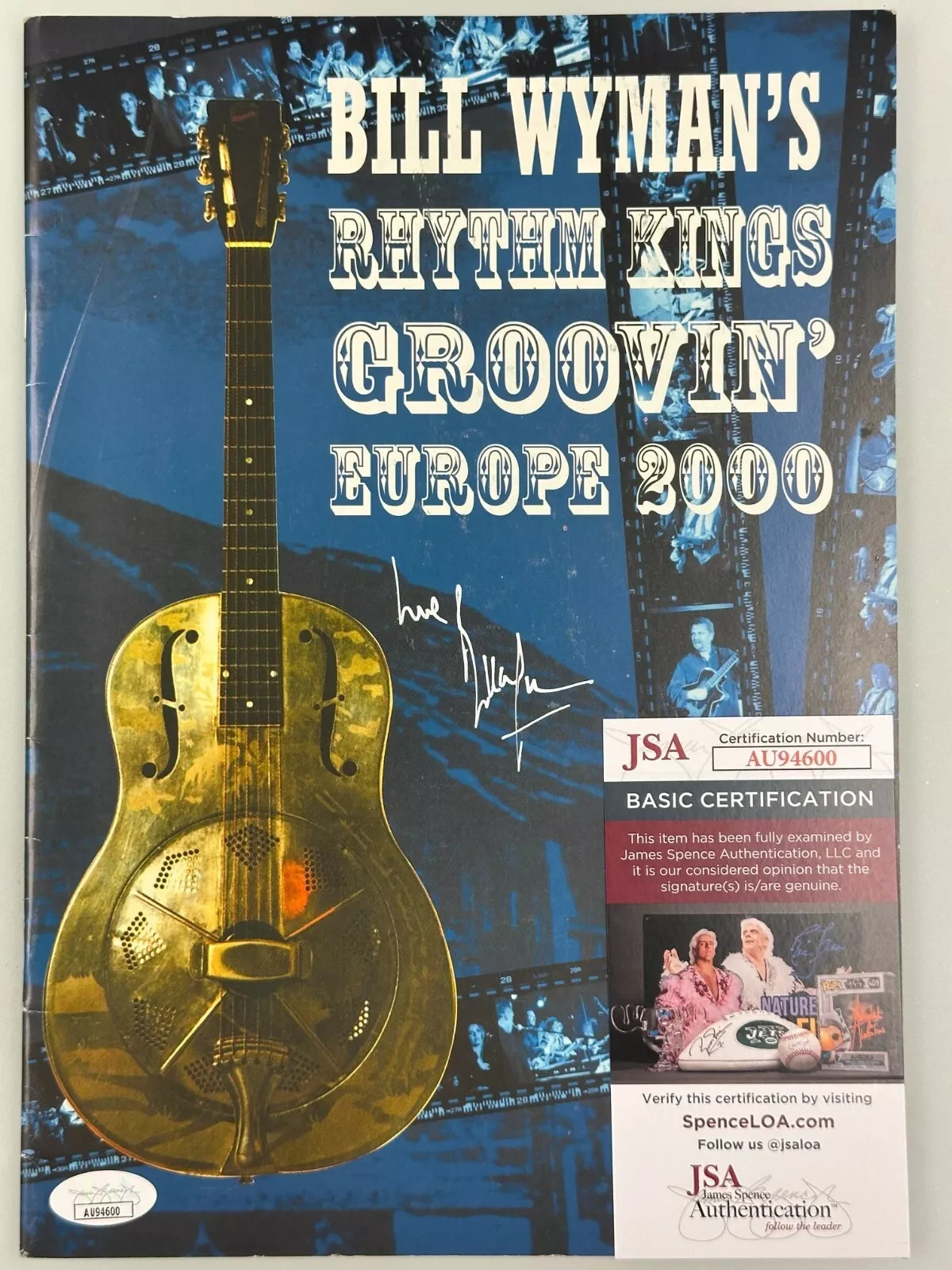 Bill Wyman’s Rhythm Kings Signed Program (Rare)…Authenticated by JSA!!