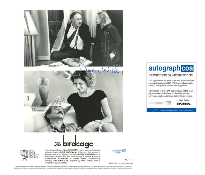 Dianne Wiest “The Birdcage” AUTOGRAPH Signed ‘Louise Keeley’ 8×10 Photo ACOA