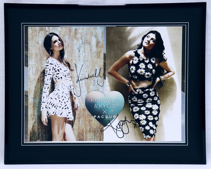 Kendall & Kylie Jenner Dual Signed Framed 16×20 Pacsun Poster Display