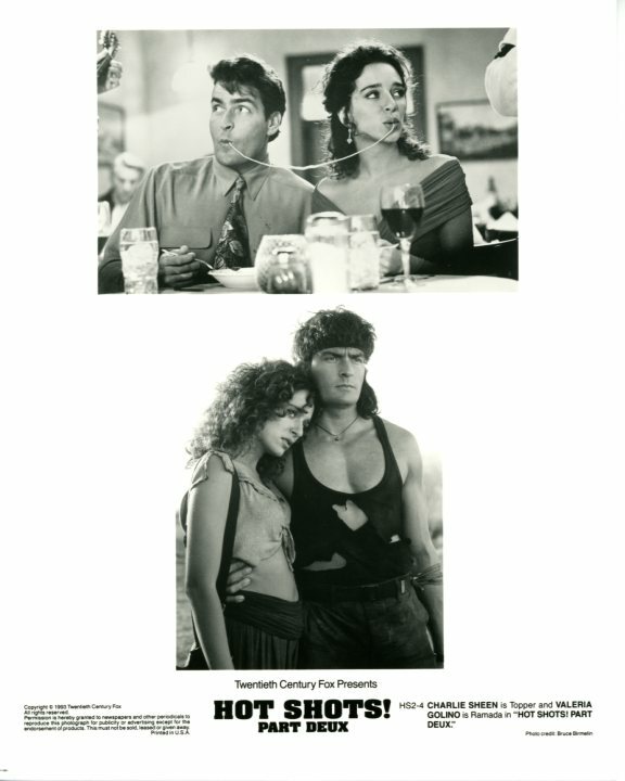 Charlie Sheen Valeria Golino Hot Shots! Part Deux 1993 Press 8X10 photo