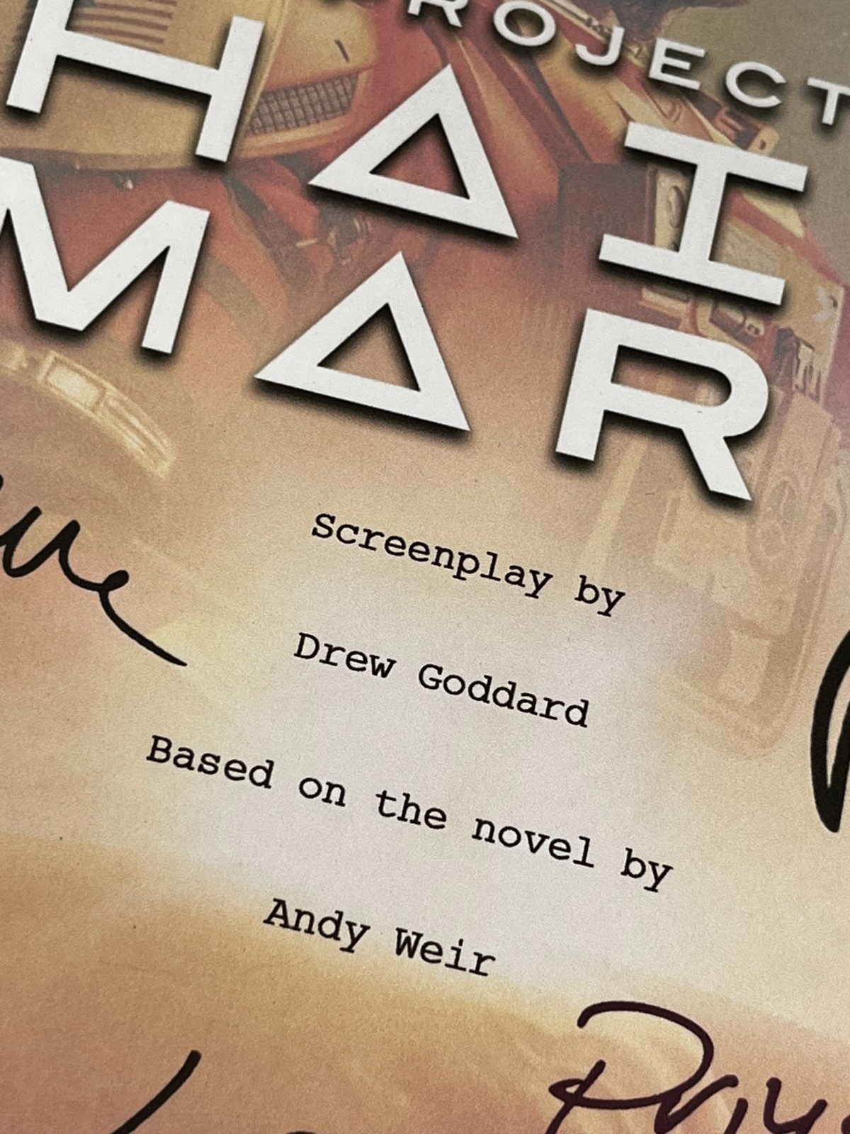 Project Hail Mary & The Martian Scripts Signed- Autograph Reprints- Space Travel