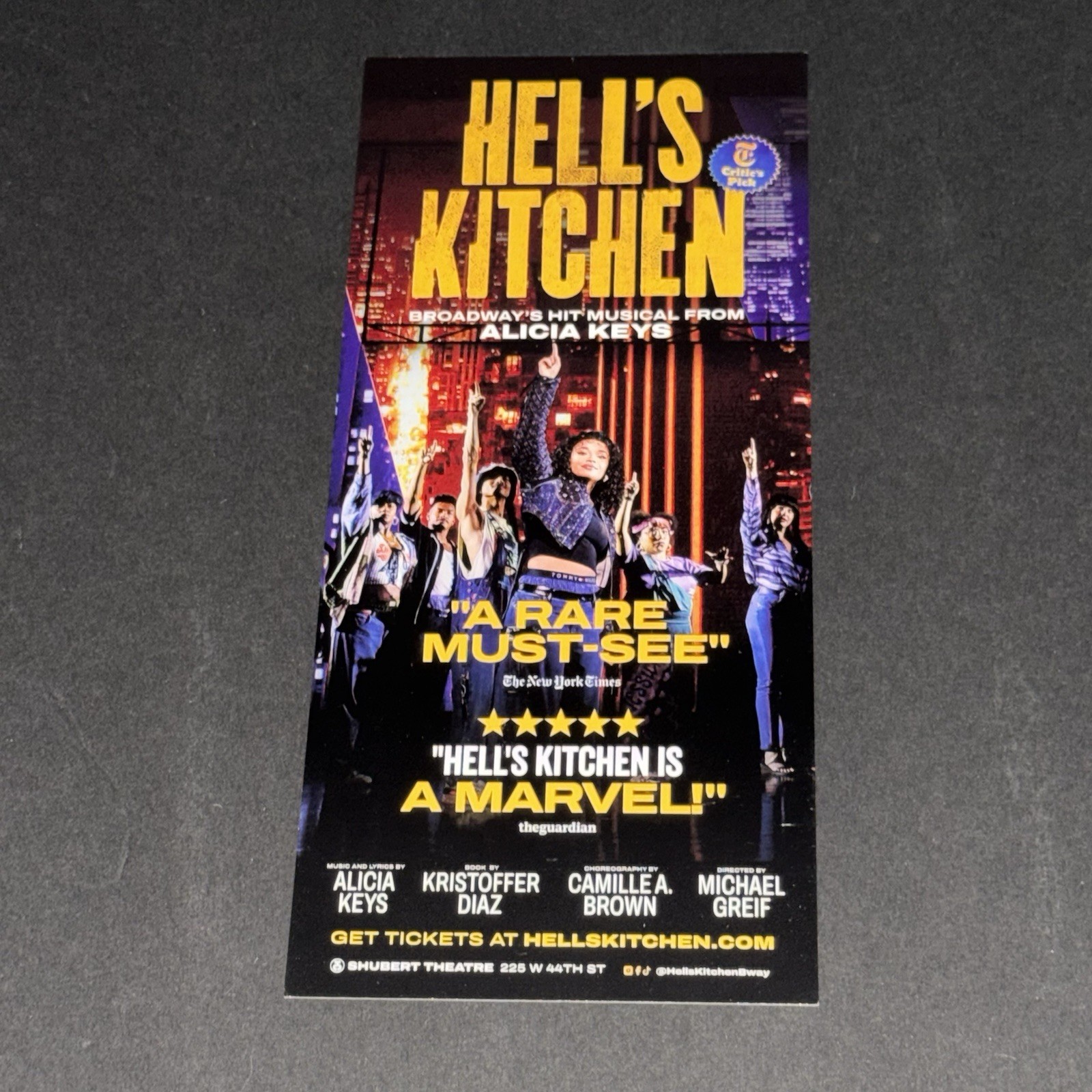 Christopher Jackson Signed Hells Kitchen Broadway Flyer Ad – Hamilton A