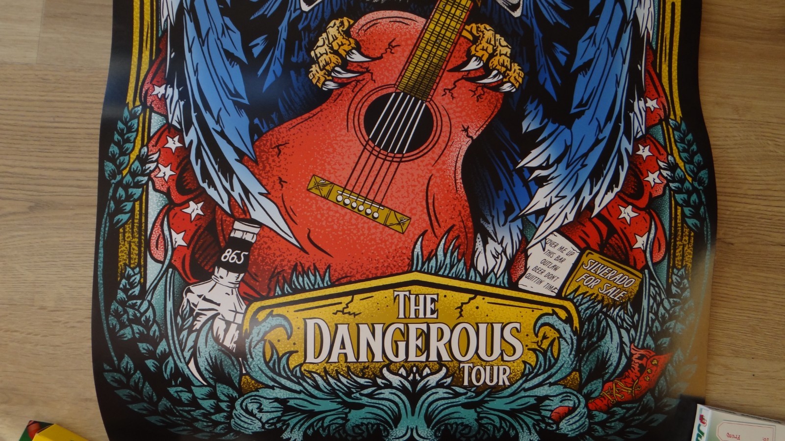 2022 Morgan Wallen 18×24 Original Concert Poster THE DANGEROUS TOUR DARIEN NY
