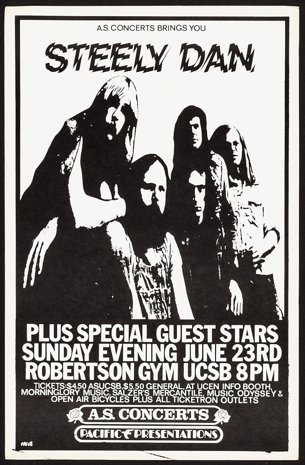 1974 STEELY DAN CONCERT POSTER WALL ART PRINT SIZE 11X17inches