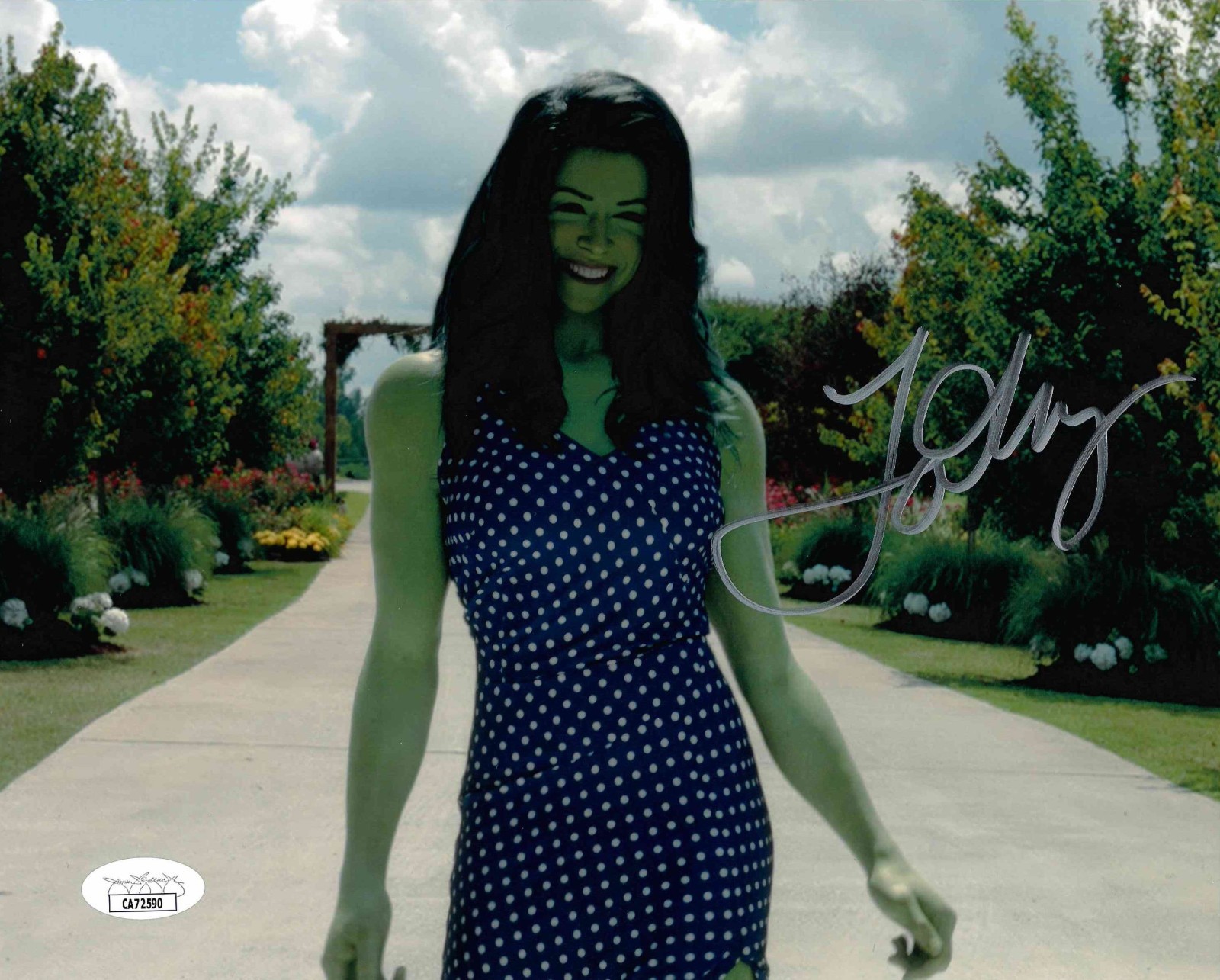Tatiana Maslany Authentic Signed Color 8×10 Satin Photo She Hulk JSA COA