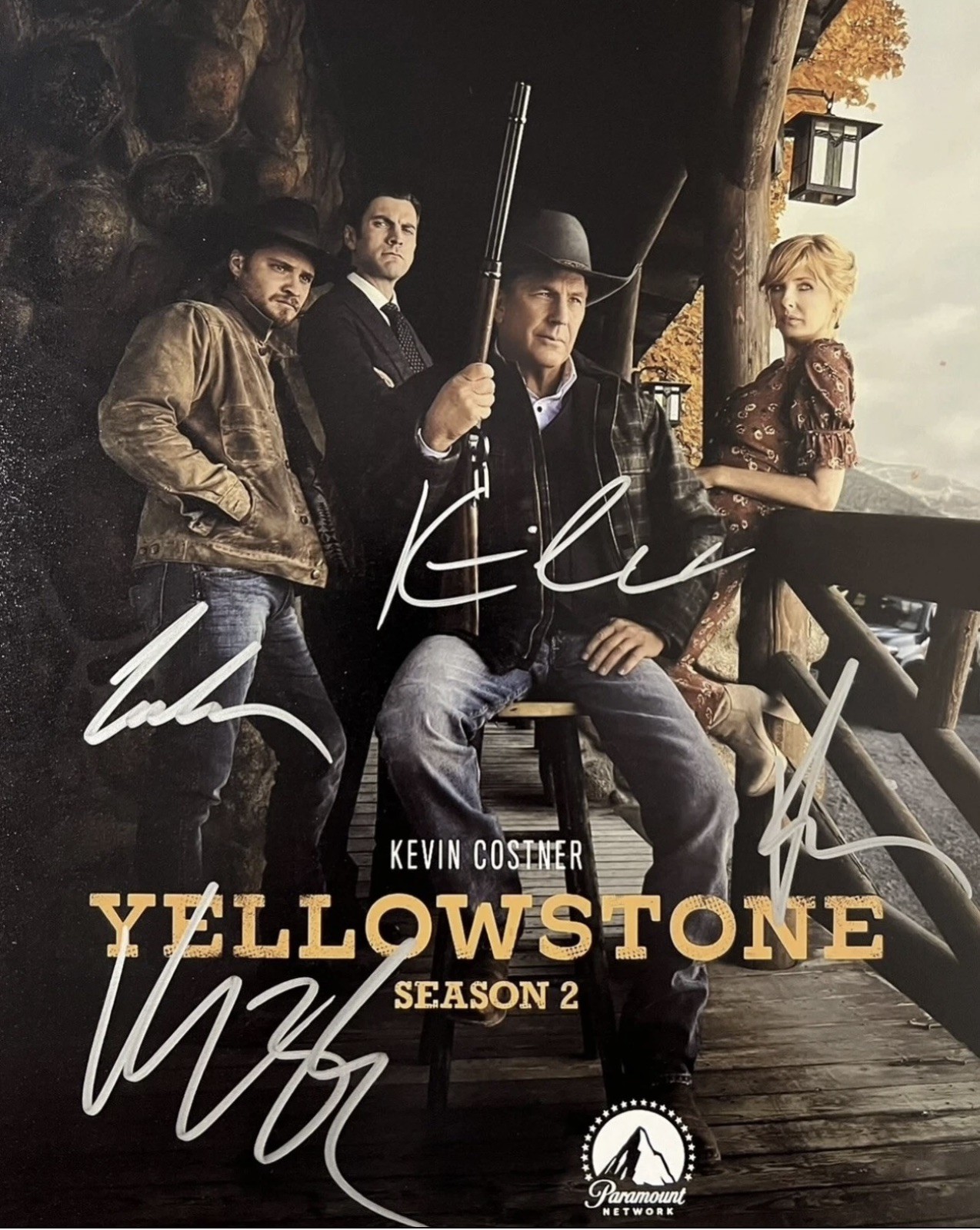 Yellowstone Signed X4 Kelly Reilly Kevin Costner Luke Grimes Wes BentlyAutograph