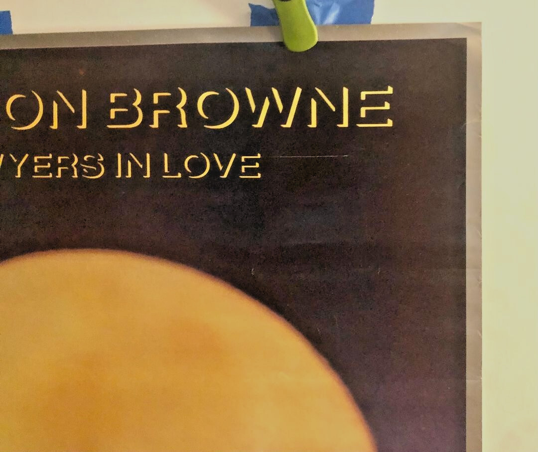 RARE 1983 JACKSON BROWNE “LAWYERS IN LOVE” ELEKTRA/ASYLUM PROMOTIONAL POSTER!