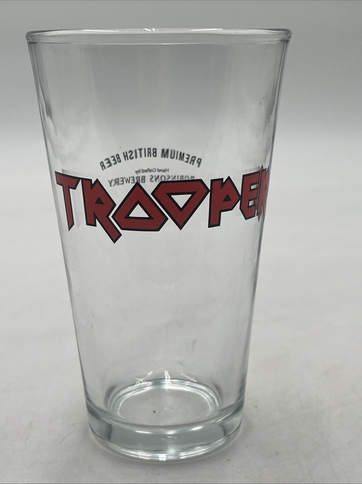 IRON MAIDEN TROOPER BEER BAR – 1 PINT GLASS – ROBINSONS BREWERY